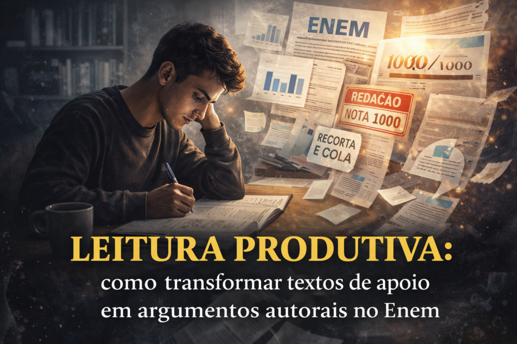 Leitura produtiva: como transformar textos de apoio em argumentos autorais no Enem